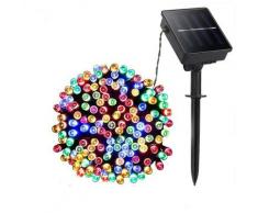 Salcar Lichterkette Solar Außen 10m Wasserdicht Solarleuchte Outdoor mit 2 Leuchtmodi Beleuchtung