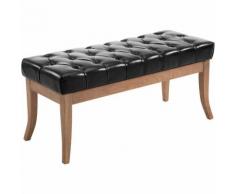 Sitzbank Ramses Kunstleder antik-hell-schwarz-100 cm