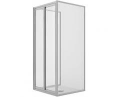 Dreiseitge Duschkabine 90x75x90CM H198 Klarglas 2 Wänden+2 Saloon 75 Mod. West Trio