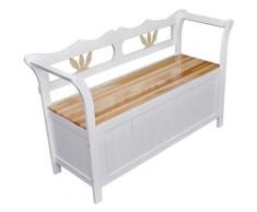 Lange Truhenbank Wei? 126X42X75 Cm Holz