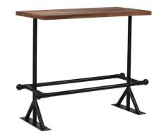 Asupermall - Bartisch Altholz Massiv Dunkelbraun 120 x 60 x 107 cm