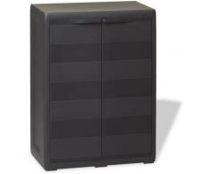 Gartenschrank Mit 1 Regal Schwarz