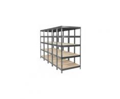 Certeo - Mega Deal | 5x Kellerregal | HxBxT 180 x 90 x 45 cm | Traglast 875 kg | - Anthrazit-Grau