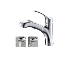 Wasserhahn Bad armatur mit herausziehbarer Brause Waschtischarmatur Messing Badarmatur Warm Kalt