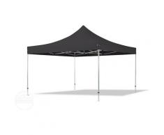 4x4 m Faltpavillon TOOLPORT PROFESSIONAL Alu 40mm, Seitenteile mit Panoramafenstern, schwarz