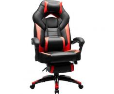 Gamingstuhl, Bürostuhl mit Fußstütze, Schreibtischstuhl, ergonomisches Design, verstellbare