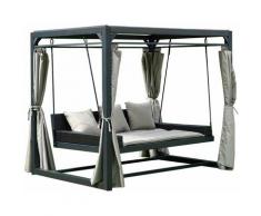 Pavillon Gartenliege Provence I Hollywoodschaukel, Doppel-Gartenliege, Lounge-Pavillon - Home Deluxe
