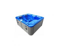 Outdoorwhirlpool OASIS Blau inkl. Abdeckung und Stiege - 208 x 175 x 90cm