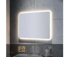 Badspiegel LED mit Beleuchtung Badezimmerspiegel Wandspiegel Lichtspiegel 80x60