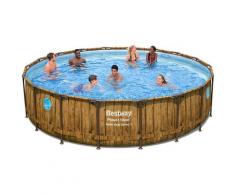 Bestway 56977 Rund Aufstellpool Stahl mit Bullaugenfenster 549x122 cm