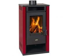 Prity - EEK A+ Kaminofen K2 GT Bordeaux, dauerbrandfähig – 8,1kW