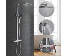 Duschesystem mit Thermostat Regendusche Duschset, Dusche Armaturen Badewanne Wasserhahn Thermostat