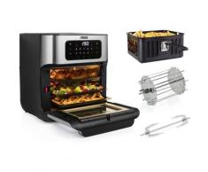 Digitale Heißluftfritteuse Mini Backofen mit 4tlg. Zubehör SET, 1500W