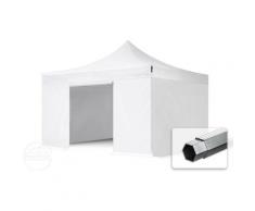 4x4 m Faltpavillon TOOLPORT PROFESSIONAL Alu 40mm, Seitenteile ohne Fenster, weiß