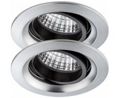 Paulmann 926.77 2er Set Einbauleuchten Daz LED Set 2x7W schwenkbar Alu inkl. LED