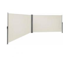 Doppel Seitenmarkise 160 x 600cm TÜV SÜD zertifiziert verdickter Polyester 280g/m² Beige GSA320E