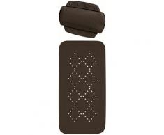 Spirella SET Wannenmatte Wanneneinlage 91x36cm & Badewannenkissen Alaska Schwarz