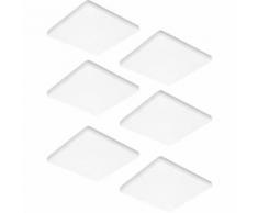 6er Set LED ALU Decken Panel Einbau Leuchte weiß Wohn Zimmer Design Beleuchtung Dielen Lampe SLIM
