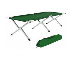 4 Feldbetten aus Aluminium - Gästebett, Klappbett, Campingbett - grün
