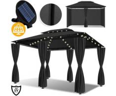 Kesser - ® - Pavillon 3x4m LED inkl. Seitenwände mit Reißverschlüsse , mit LED Beleuchtung +