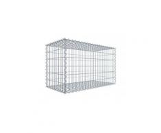 Gabione 100 cm x 60 cm x 50 cm (L x H x T), Maschenweite 5 cm x 10 cm, Spirale