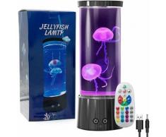 Qualle Qualle Lampe, 16 Farben Lavalampe Aquarium Nachtlicht Qualle LED Lavalampe mit Fernbedienung