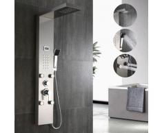 Auralum - Edelstahl Duschpaneel Multifunktionale Massage-Duschpaneel mit Temperaturanzeige, aus