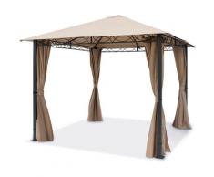 Gartenpavillon ca. 3x3m wasserdicht PREMIUM Pavillon mit 4 Seitenteilen Gartenzelt ca. 220g/m²