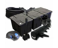 SunSun Filter Set 90000l Teich mit 72W Teichklärer 100W ECO Pumpe 25m Schlauch Skimmer Springbrunnen