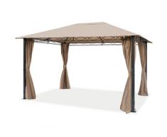 Gartenpavillon ca. 3x4 m wasserdicht PREMIUM Pavillon mit 4 Seitenteilen Gartenzelt ca. 220g/m²
