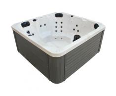 Outdoorwhirlpool Palma Weiß inkl. Abdeckung und Stiege - 190 x 190 x 86cm