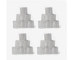 20 Stück Serviettenring, Strass Bling Silber Weihnachten Serviettenring Serviettenhalter für Party