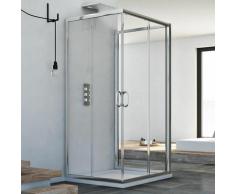 Junior Trio 3-seitige Duschkabine 70x75x70 CM H185 Klarglas