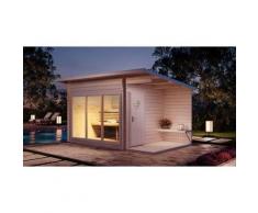 Gartensauna Holz Hannu, Outdoor-Sauna 6 Personen, Außensauna Saunahaus - 70 mm Wandstärke