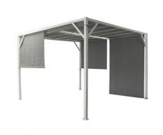 Caesaroo - Pergola-Pavillon 4x3 m aus lackiertem Metall mit seitlichen Vordächern | Metallo