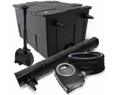 Filter Set aus Bio Teichfilter 60000l, 72W UVC Klärer, Pumpe, 25m Schlauch und Springbrunnenpumpe