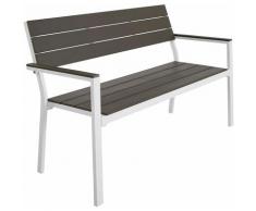 Tectake - Gartenbank Line - Gartenbank, Sitzbank, Parkbank - hellgrau/weiß