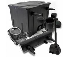 Set: Bio Teichfilter 12000l 18W UVC Teichklärer 80W Pumpe Springbrunnenpumpe Skimmer