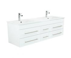 Badmöbel Milano XL 172cm Doppel- Waschtisch Weiss hochglanz