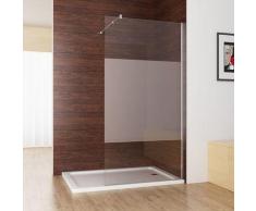 Duschabtrennung walk in Duschwand Seitenwand Dusche 10mm NANO teilsatiniert Glas Duschtrennwand 80