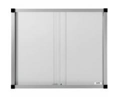 QUIPO Schaukasten, Schiebetüren - 15 (3 x 5) DIN-A4-Blätter - Metall-Rückwand
