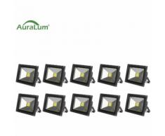 10×50W LED Fluter Scheinwerfer 50W Flutlichtstrahler, LED Außenstrahler 6000K Kaltweiß 4500 Lumen