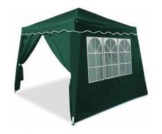 Deuba Faltpavillon Festzelt Capri 3x3m Grün 9m² Pop Up Pavillon 4 aufrollbare Seitenwände