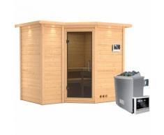 Massivholzsauna Viola 14, 40 mm Wandstärke - 264 x 198 x 212 cm (B x T x H) - Ausführung:inkl. Ofen
