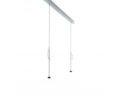 Anta Ny Pendelleuchte, Schienensystem mit 2-3 Pendeln, mit Deckenschiene 118 cm (Aluminium) und zwei Pendeln (Aluminium)