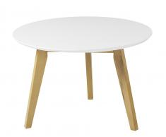 Beistelltisch 70cm 'Björn' buchefarbig weiß