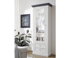 Vitrine 81cm 'Luzern' Paulownia Holz weiß