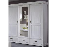 Kleiderschrank "Mailand-Weiß" 3-trg. Kiefer weiß