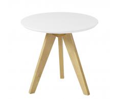 Beistelltisch 50cm 'Björn' buchefarbig weiß