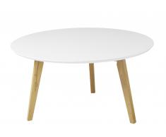Couchtisch 90cm 'Björn' buchefarbig weiß